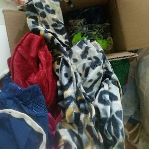 Box of misc Fabric remnants
